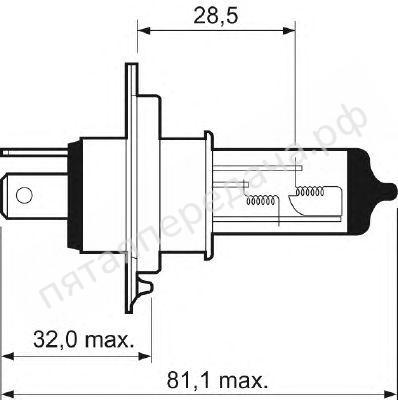 Лампа накаливания, Essential H4 12В 60/55Вт - 032007