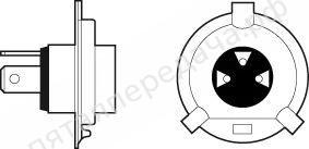 Лампа накаливания, Essential H4 12В 60/55Вт - 032007
