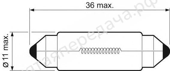 Лампа накаливания, Essential C5W 12В 5Вт - 032217