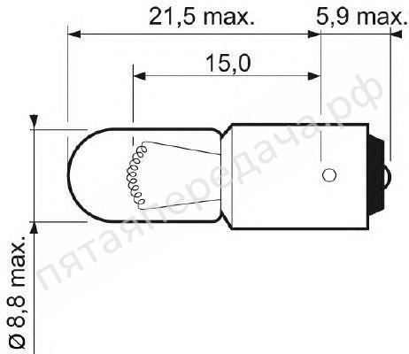 Лампа накаливания, Essential T4W 12В 4Вт - 032223